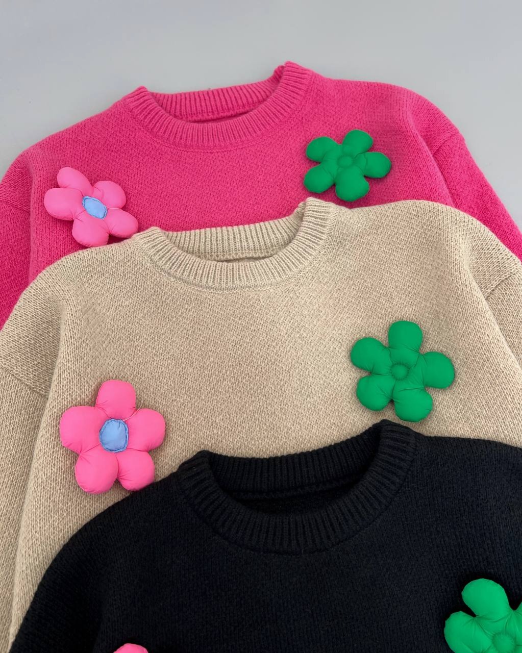 پلیور بافت گلبرگ گل برجسته کد 4388