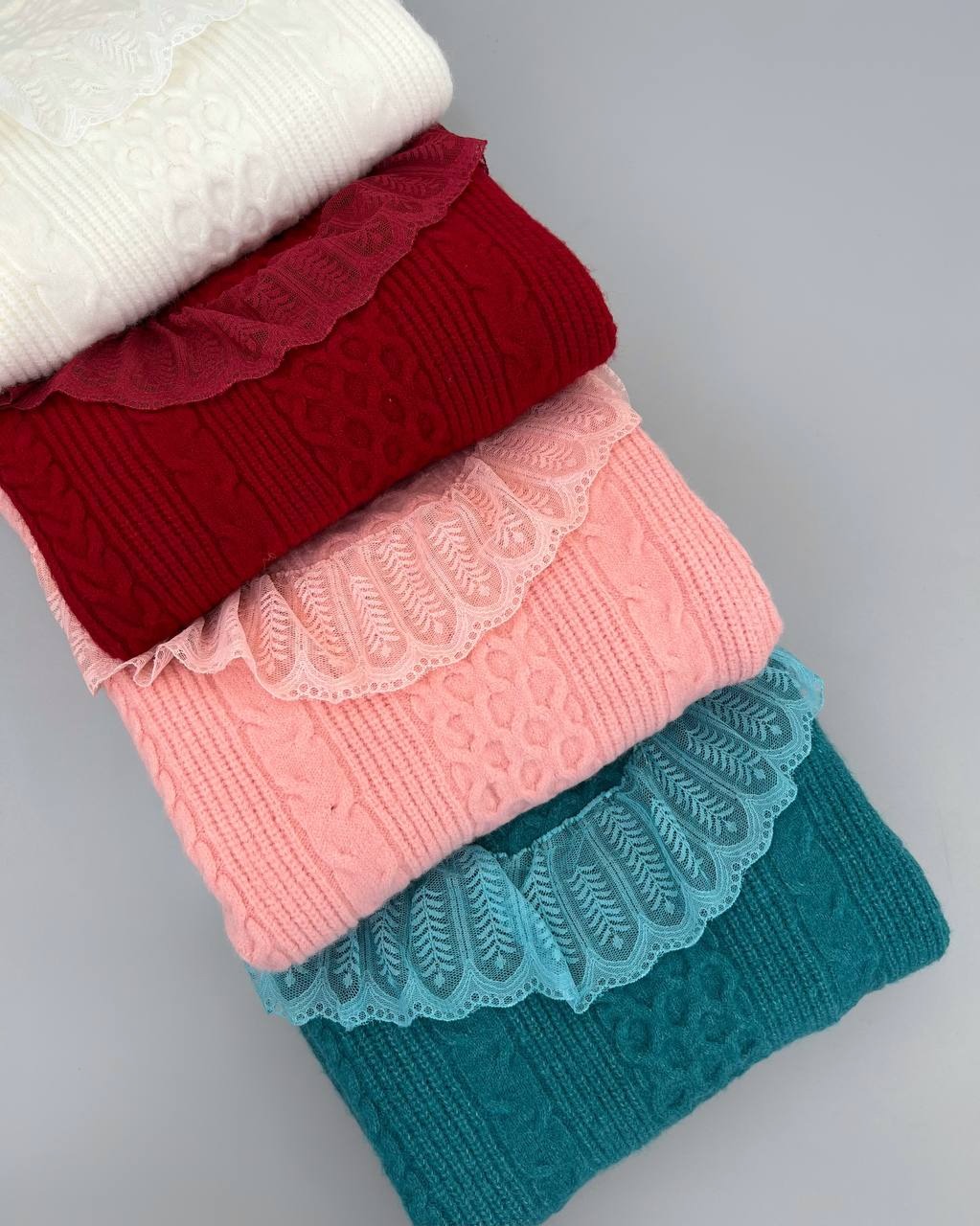 پلیور بافت جلو گیپور زنجیری کد 4389