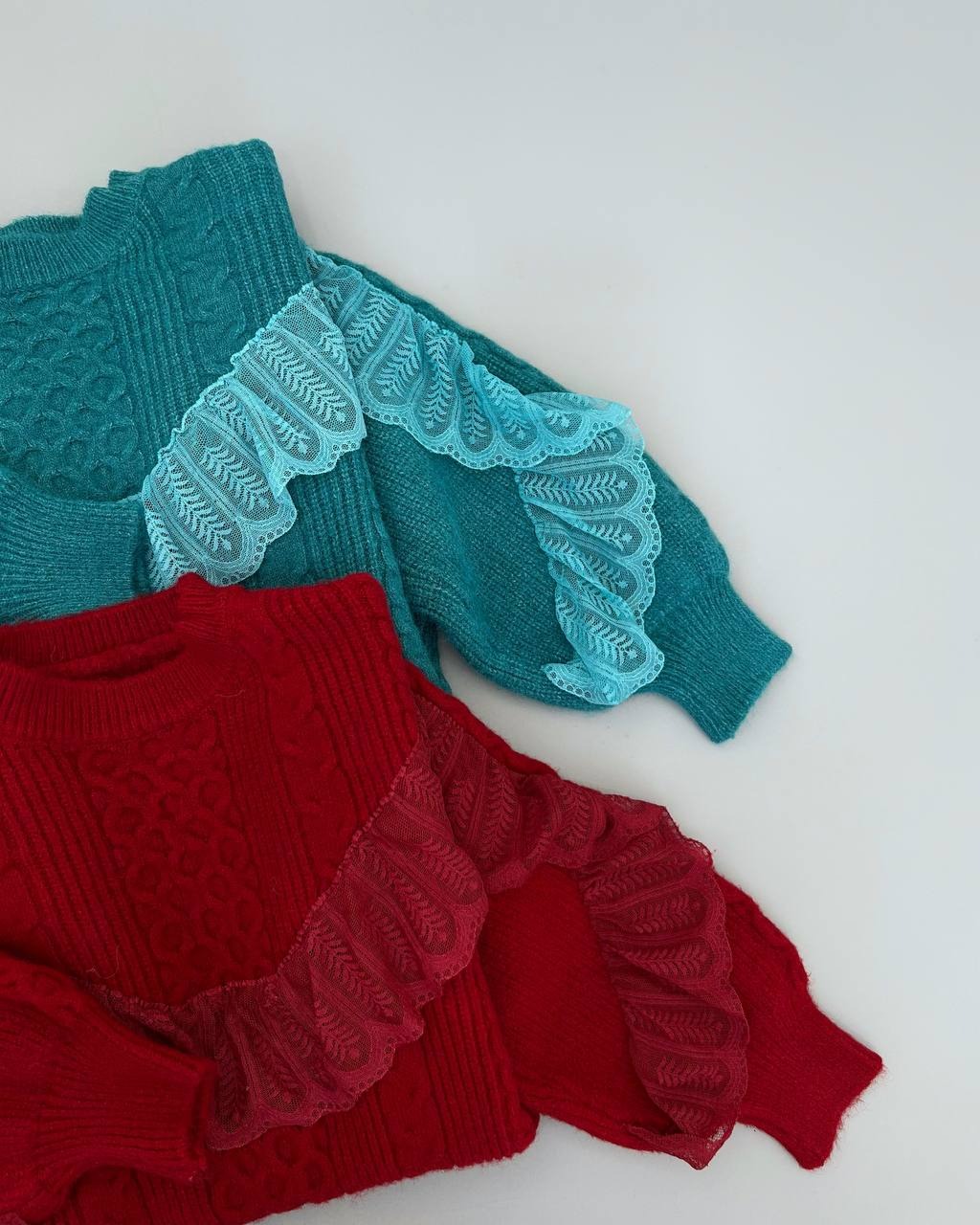 پلیور بافت جلو گیپور زنجیری کد 4389