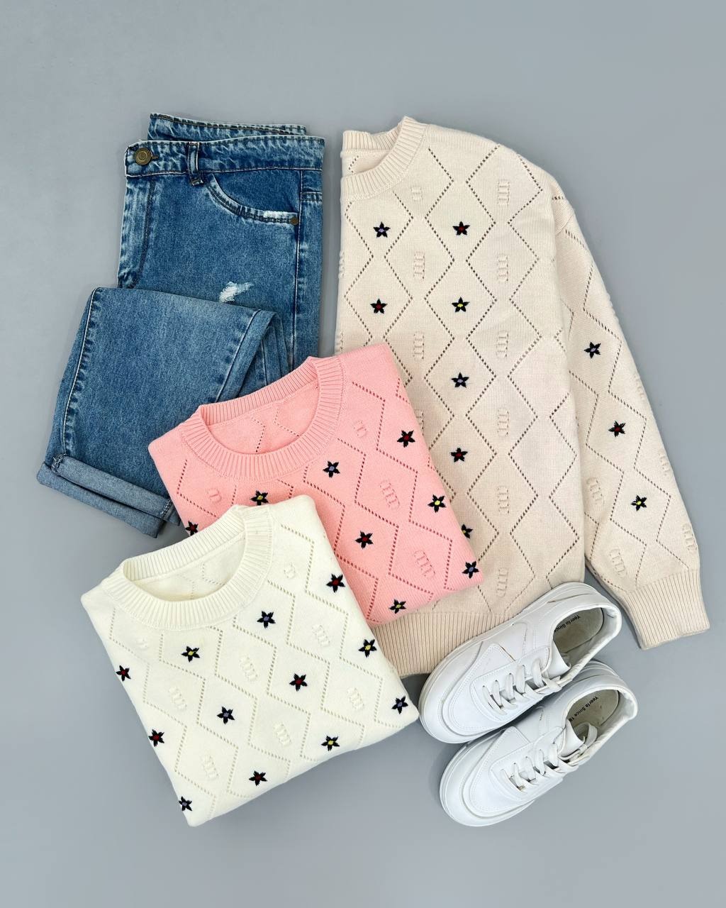 پلیور بافت ستاره کد 4391