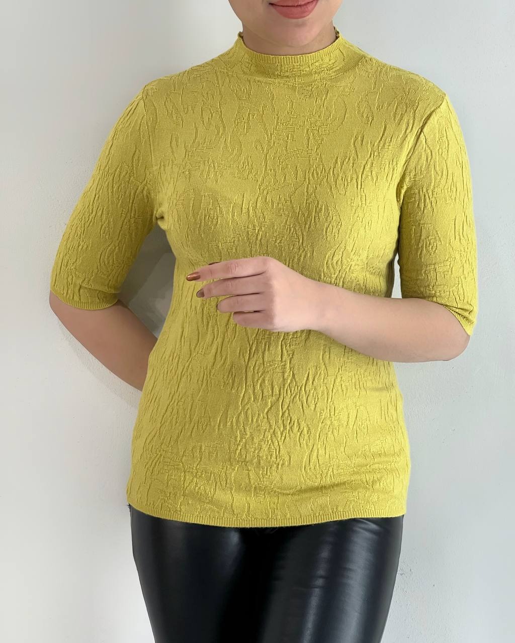 بلوز بافت آستین سه ربع گپ کد 4394