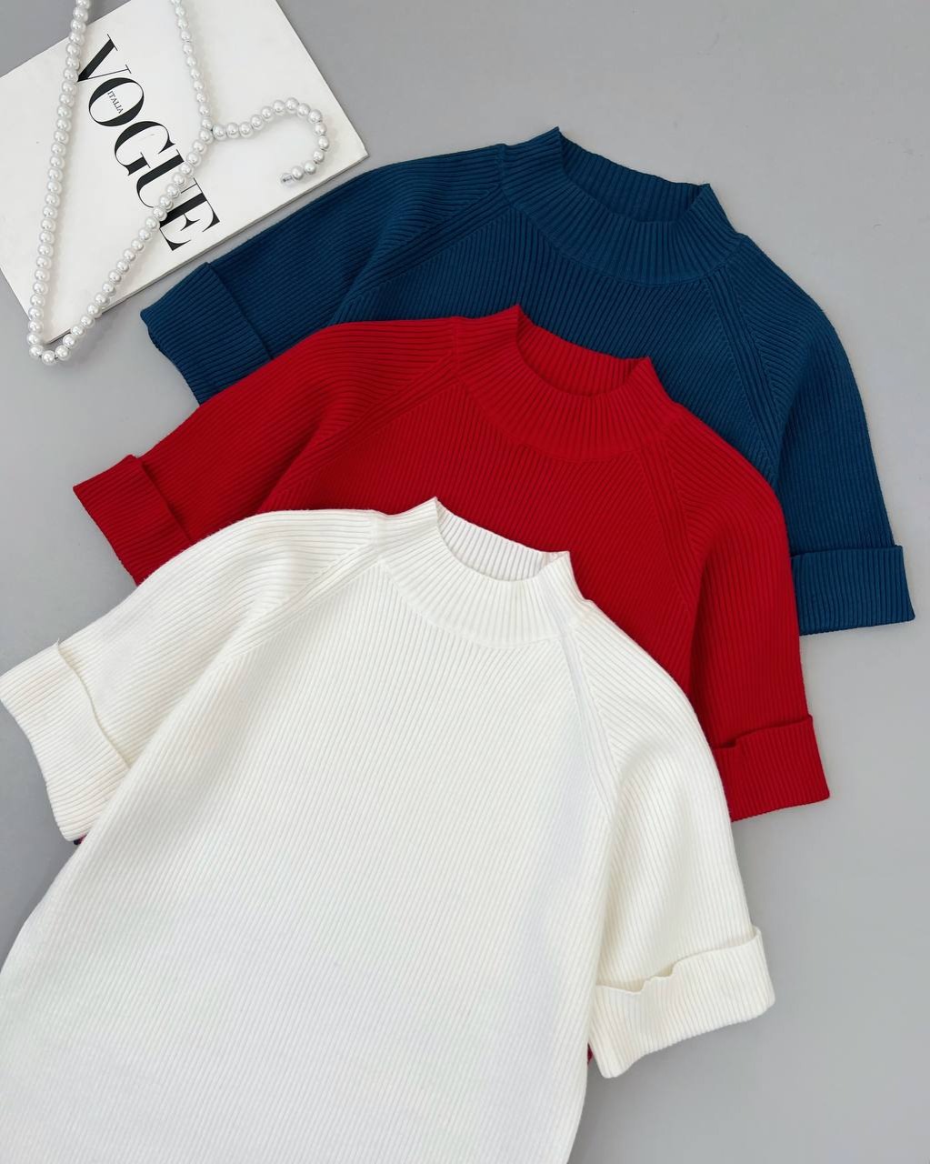 بلوز بافت آستین دوبل گپ کد 4396