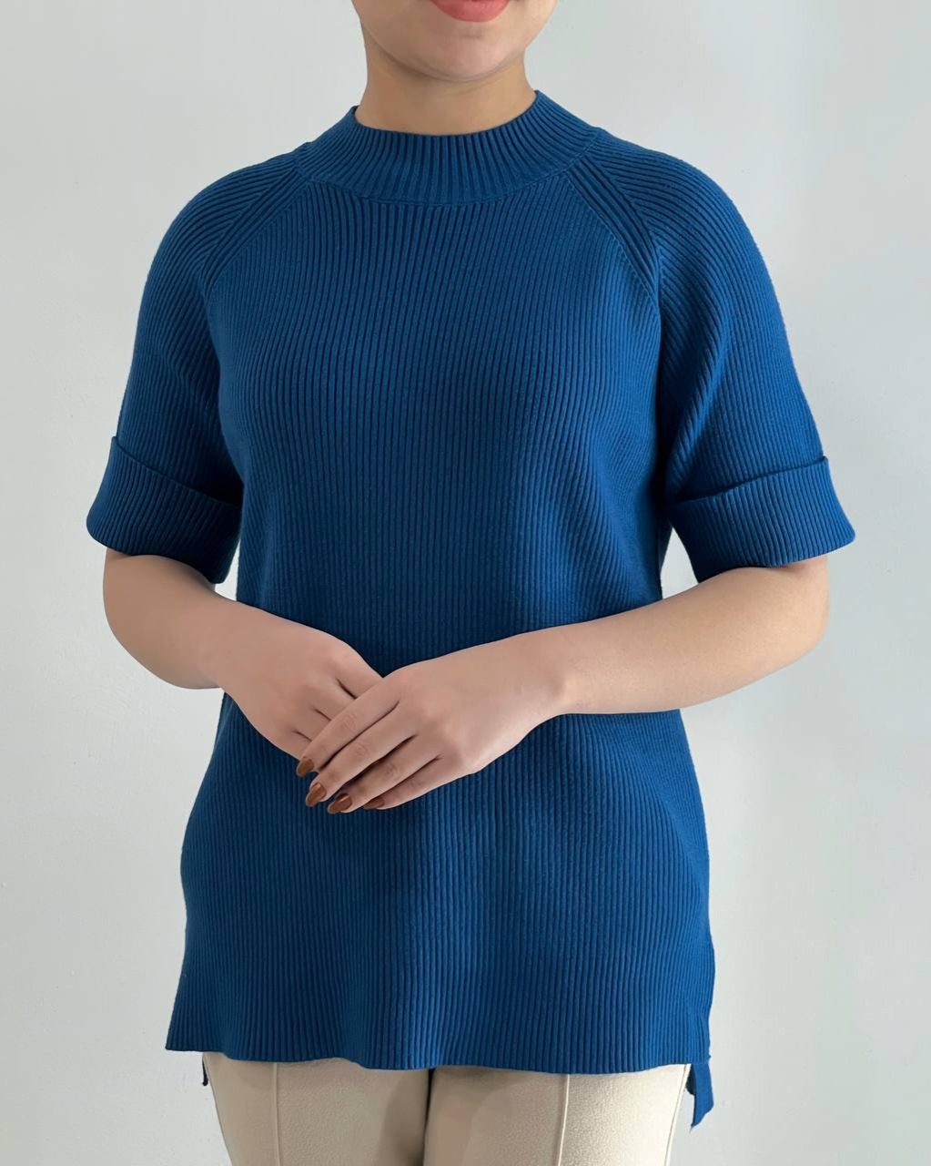 بلوز بافت آستین دوبل گپ کد 4396