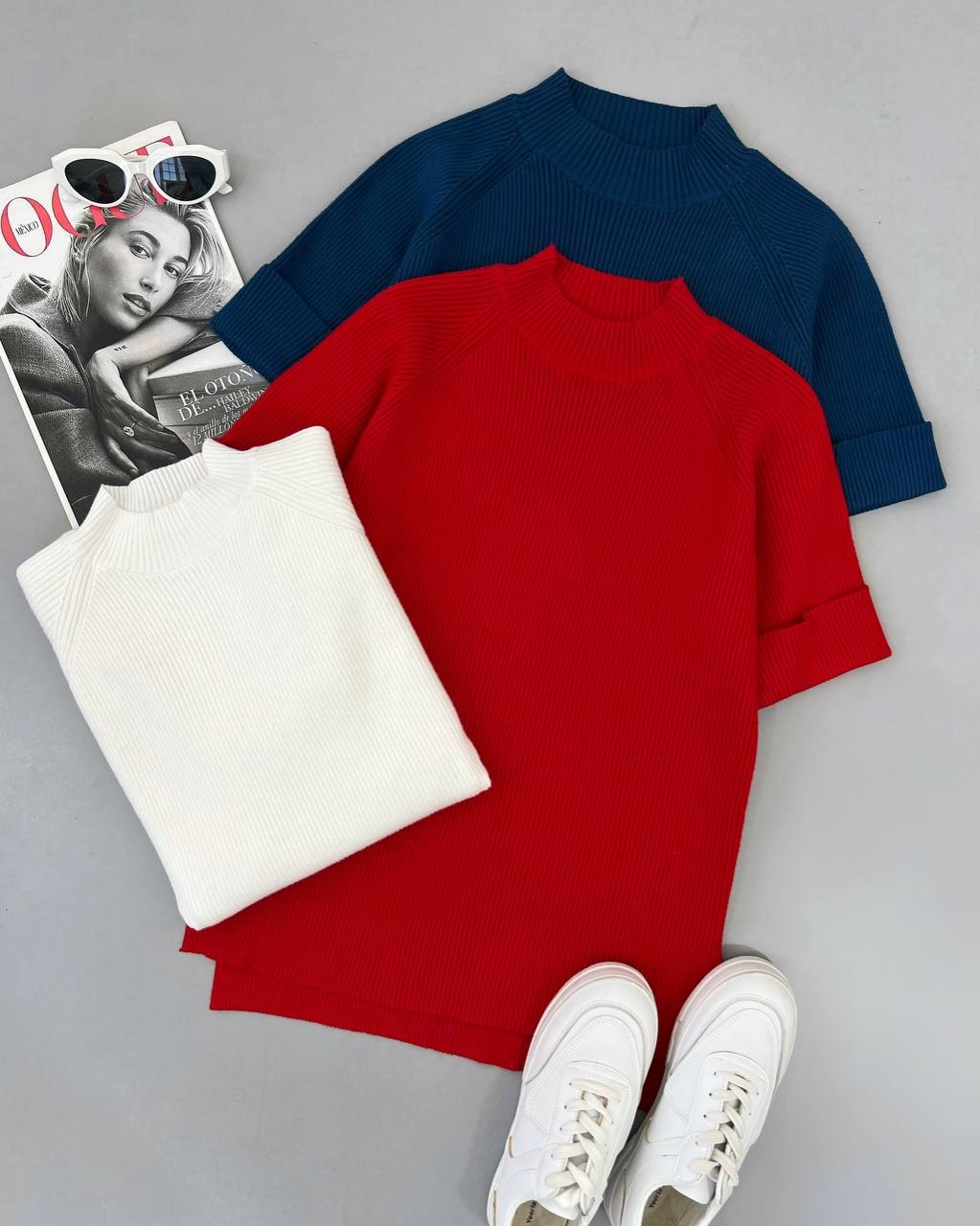 بلوز بافت آستین دوبل گپ کد 4396