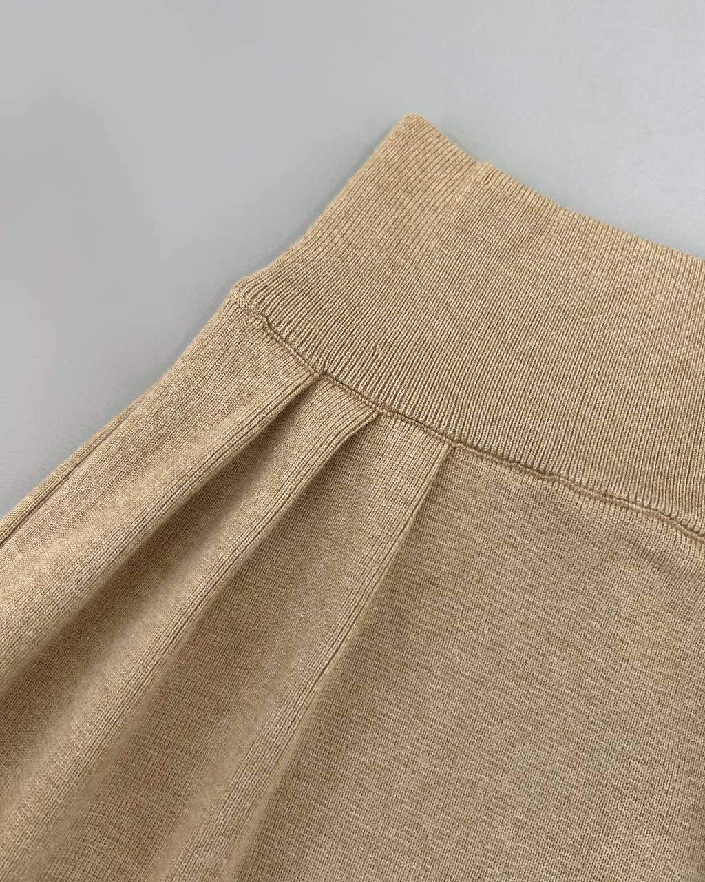 دامن بافت تکرنگ پیلی دار کد 4403