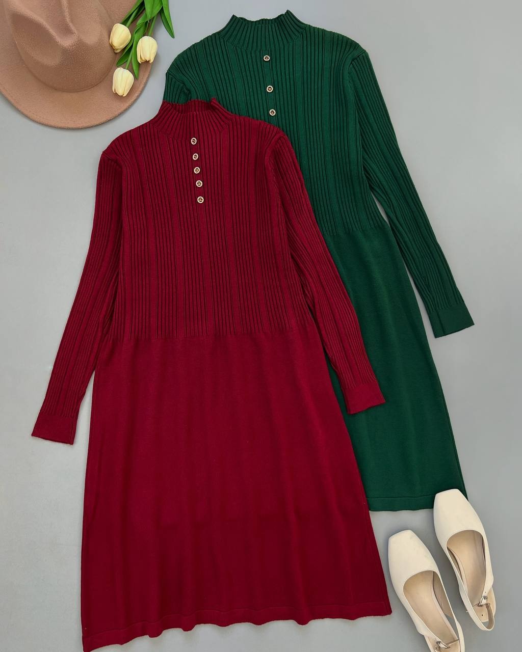 پیراهن بافت چهار رنگ کد 4411