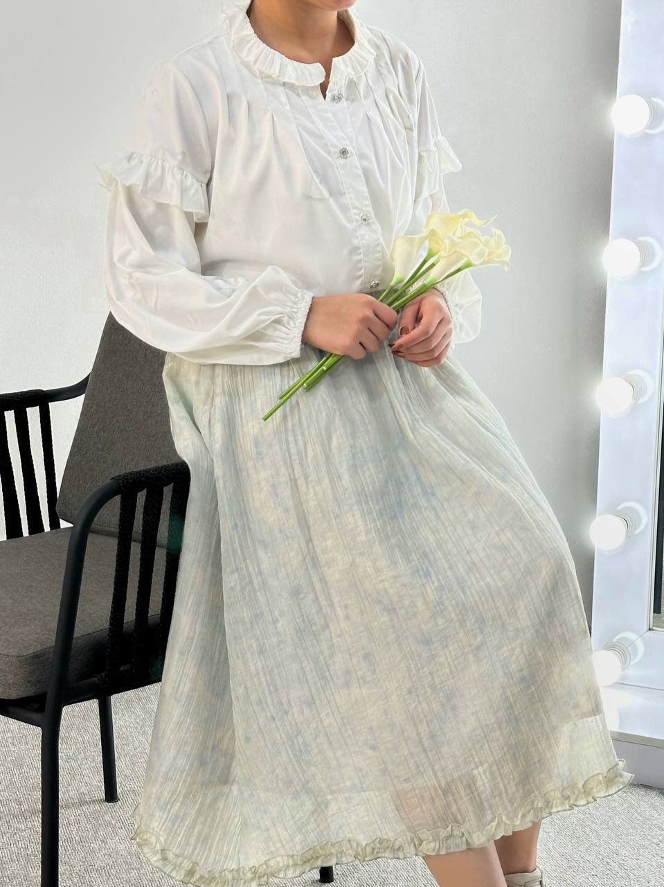 ست شومیز و دامن کد 4414