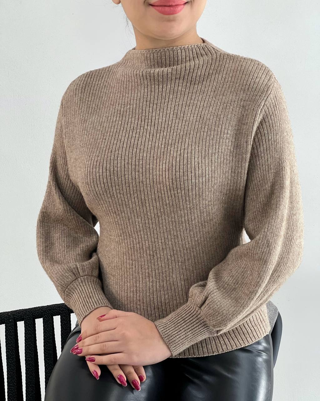 پلیور بافت آستین مچی کد 4416