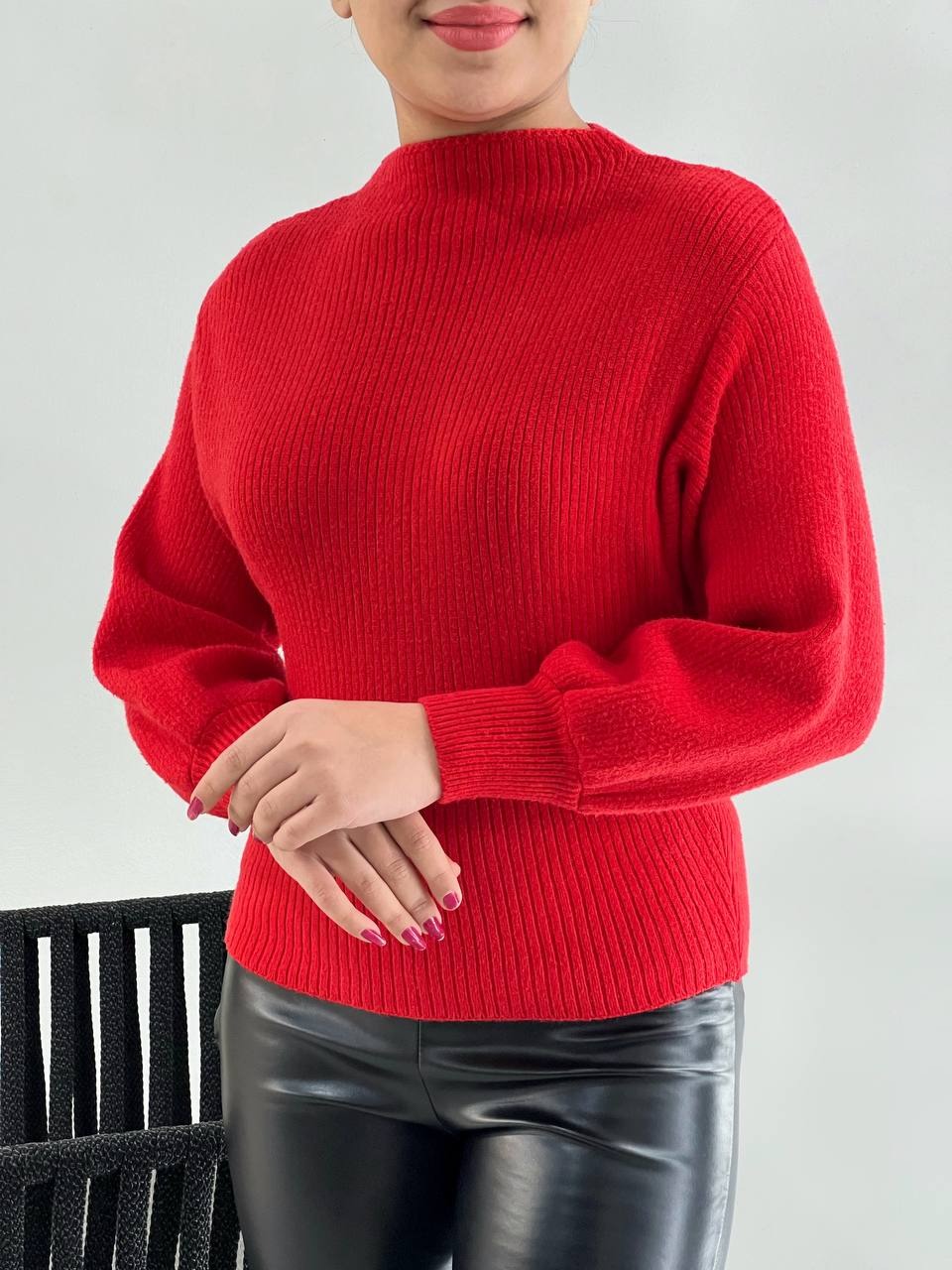 پلیور بافت آستین مچی کد 4416