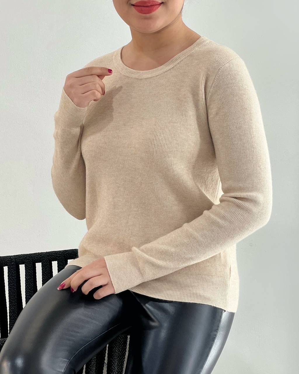 پلیور بافت ساده گپ کبریتی کد 4419