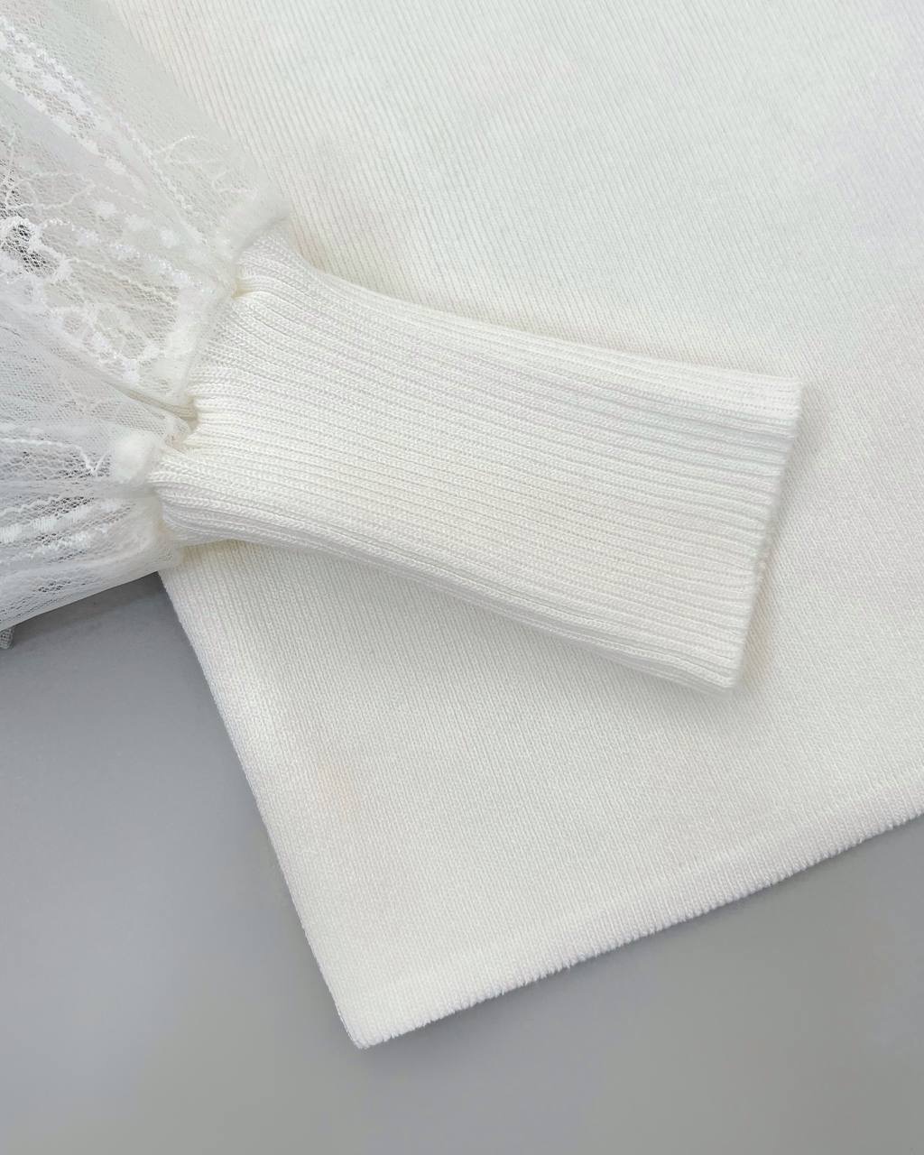 پلیور بافت استین گیپور کد 4422