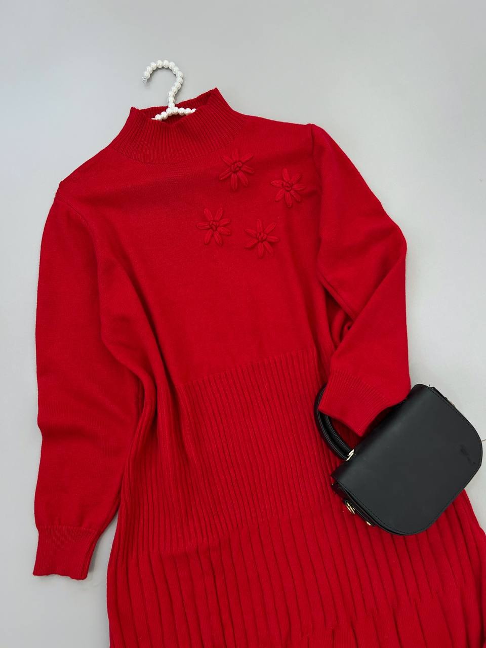 پیراهن قرمز بلند کد 4424