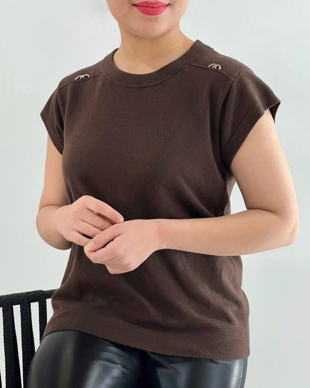 بلوز بافت آستین کوتاه گپ کد 4426