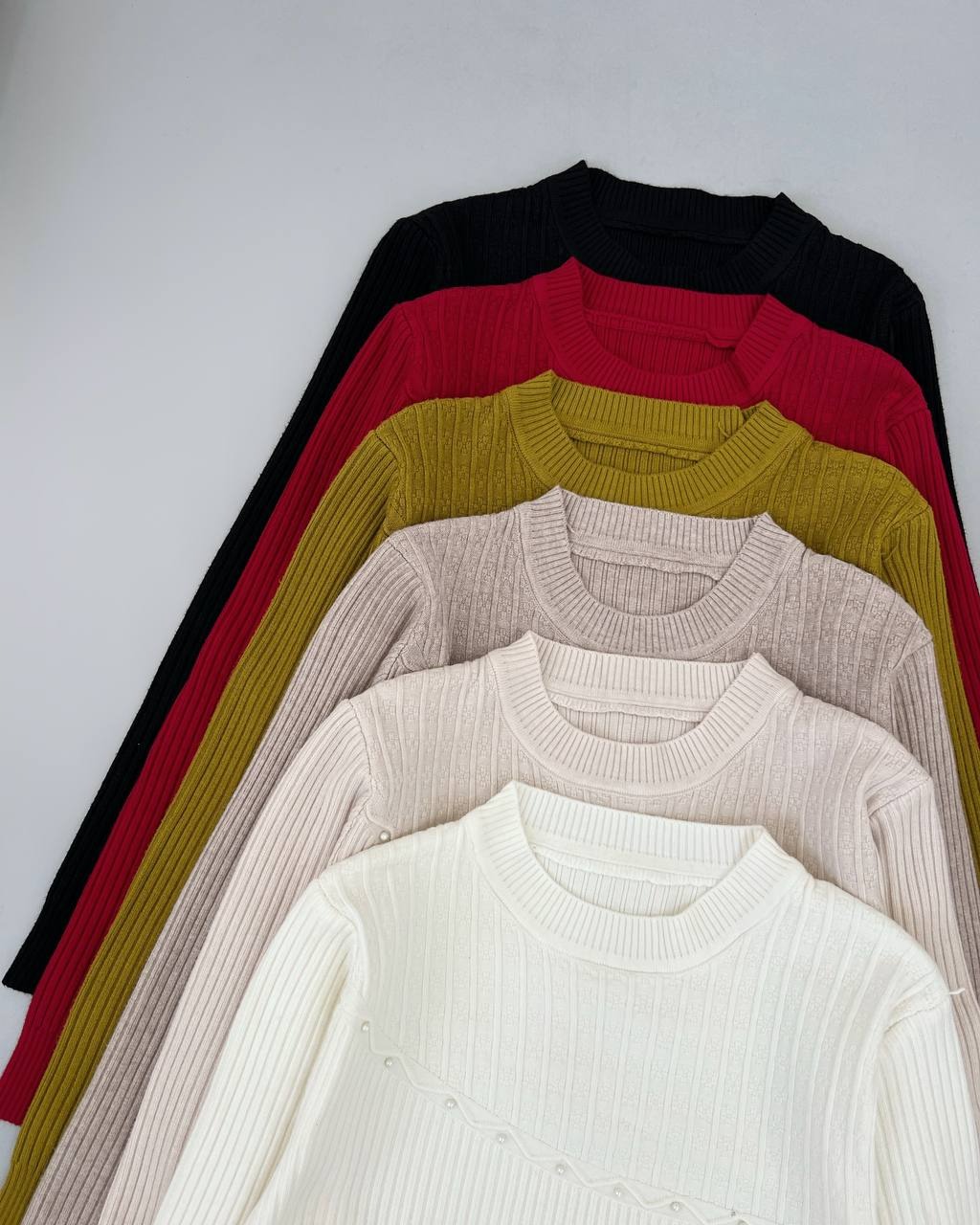 پلیور بافت مروارید 6 رنگ کد 4427