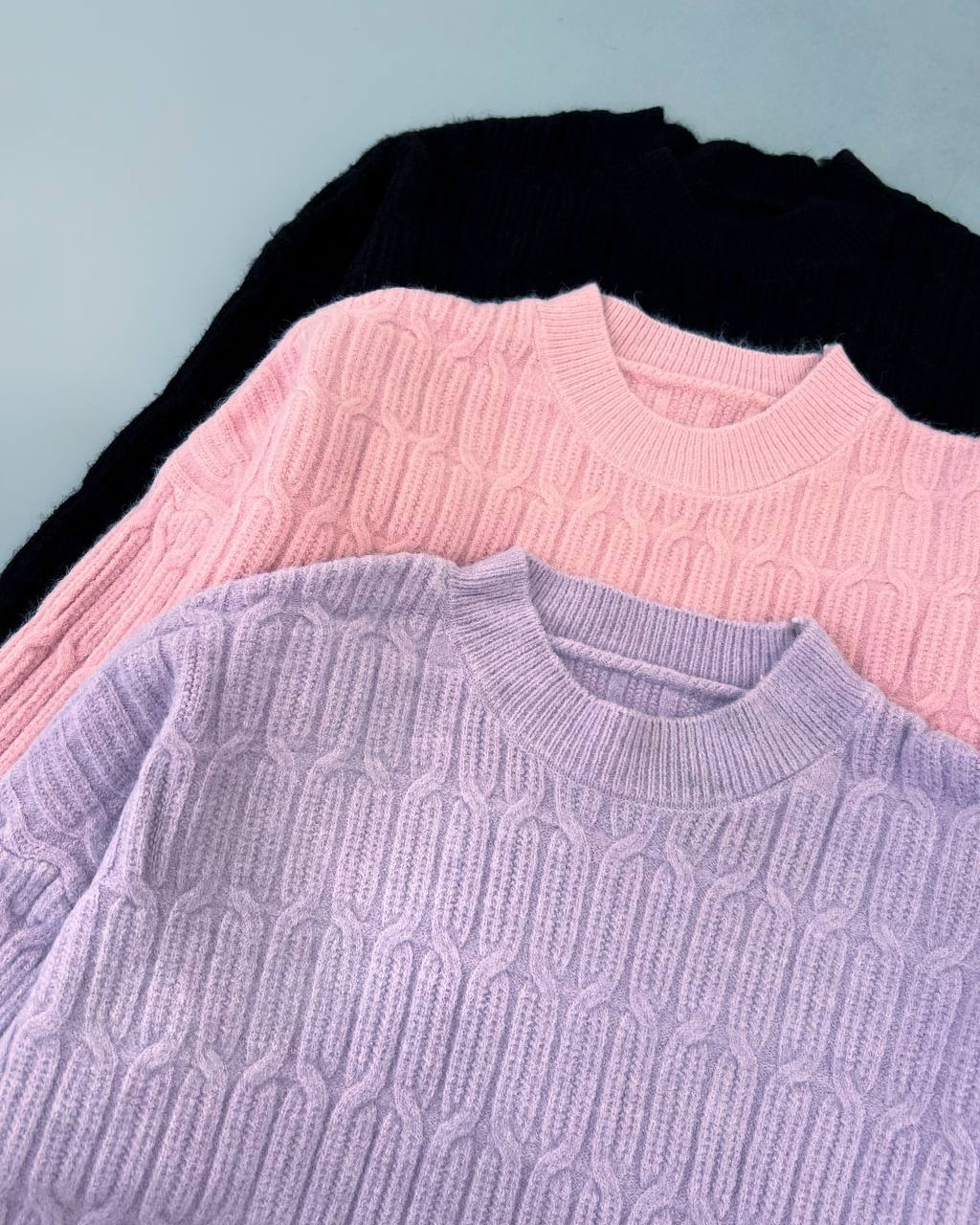 پلیور بافت گرماژ بالا سه رنگ کد 4428