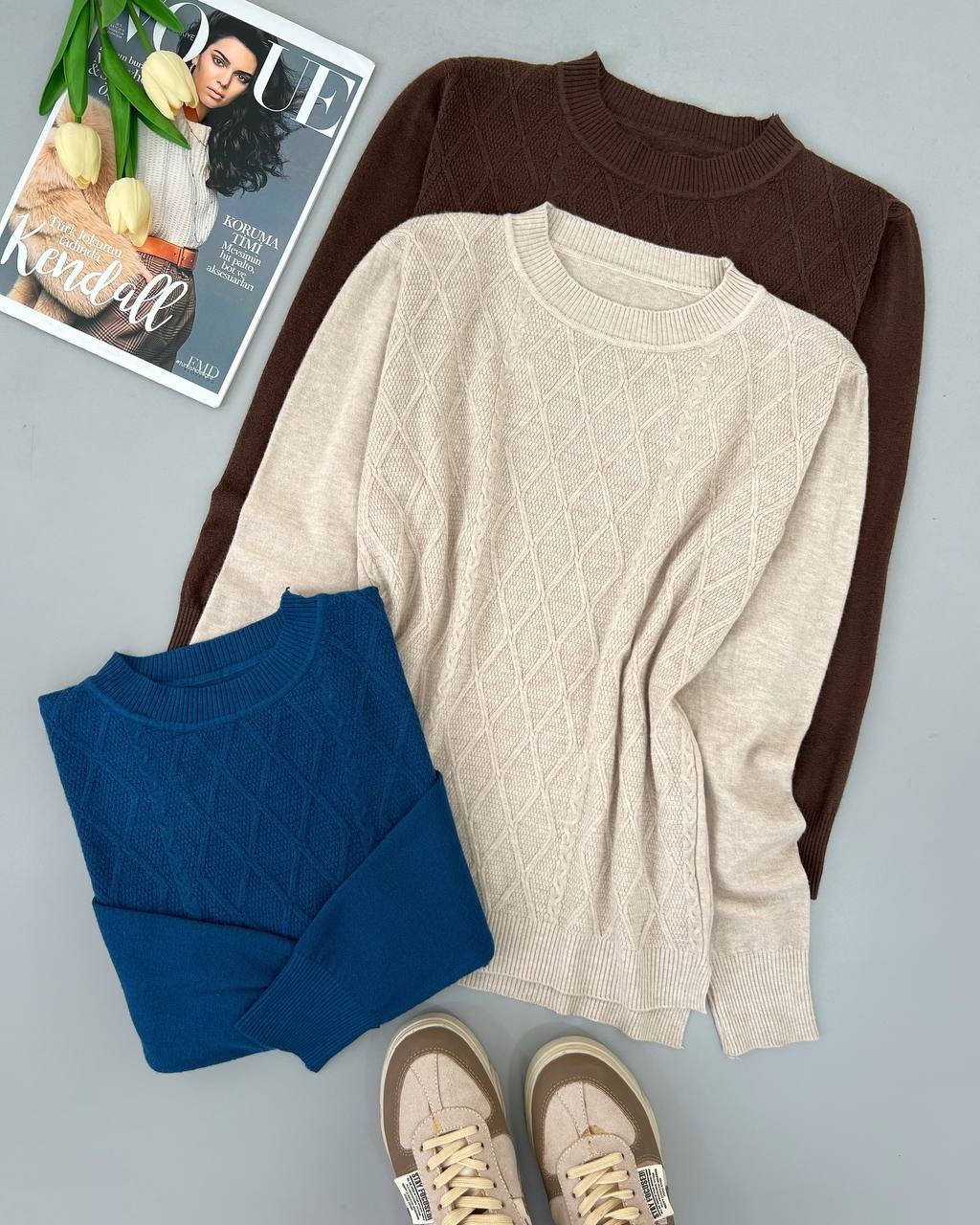 پلیور بافت لوزی گپ کد 4430