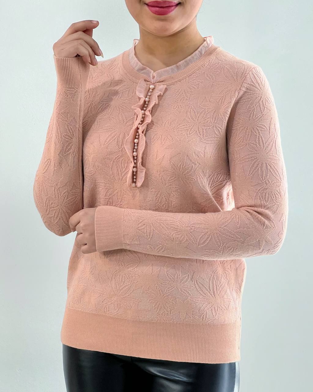 پلیور بافت مروارید 5 رنگ کد 4431