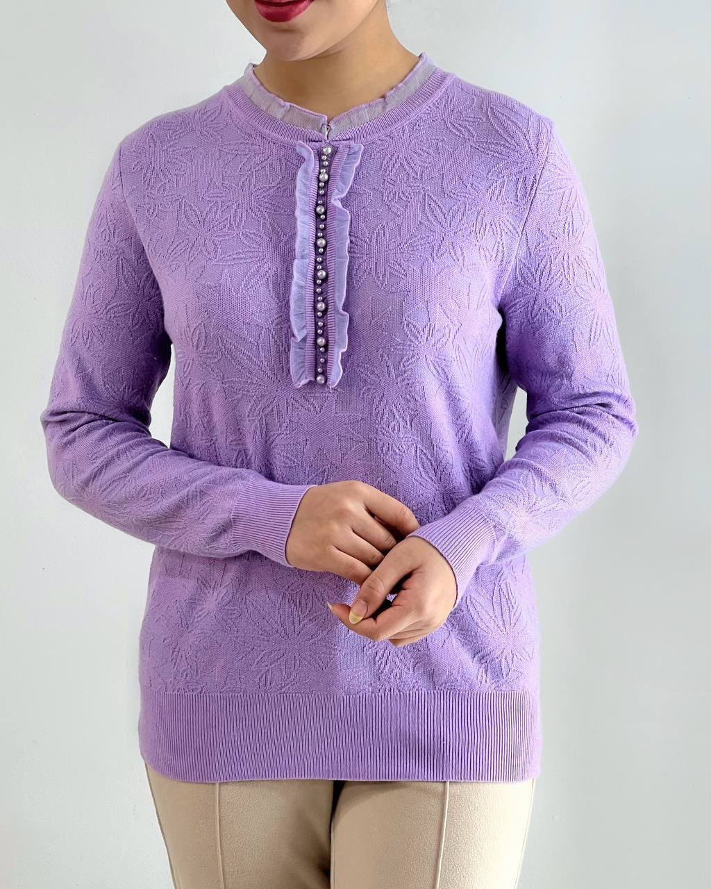 پلیور بافت مروارید 5 رنگ کد 4431