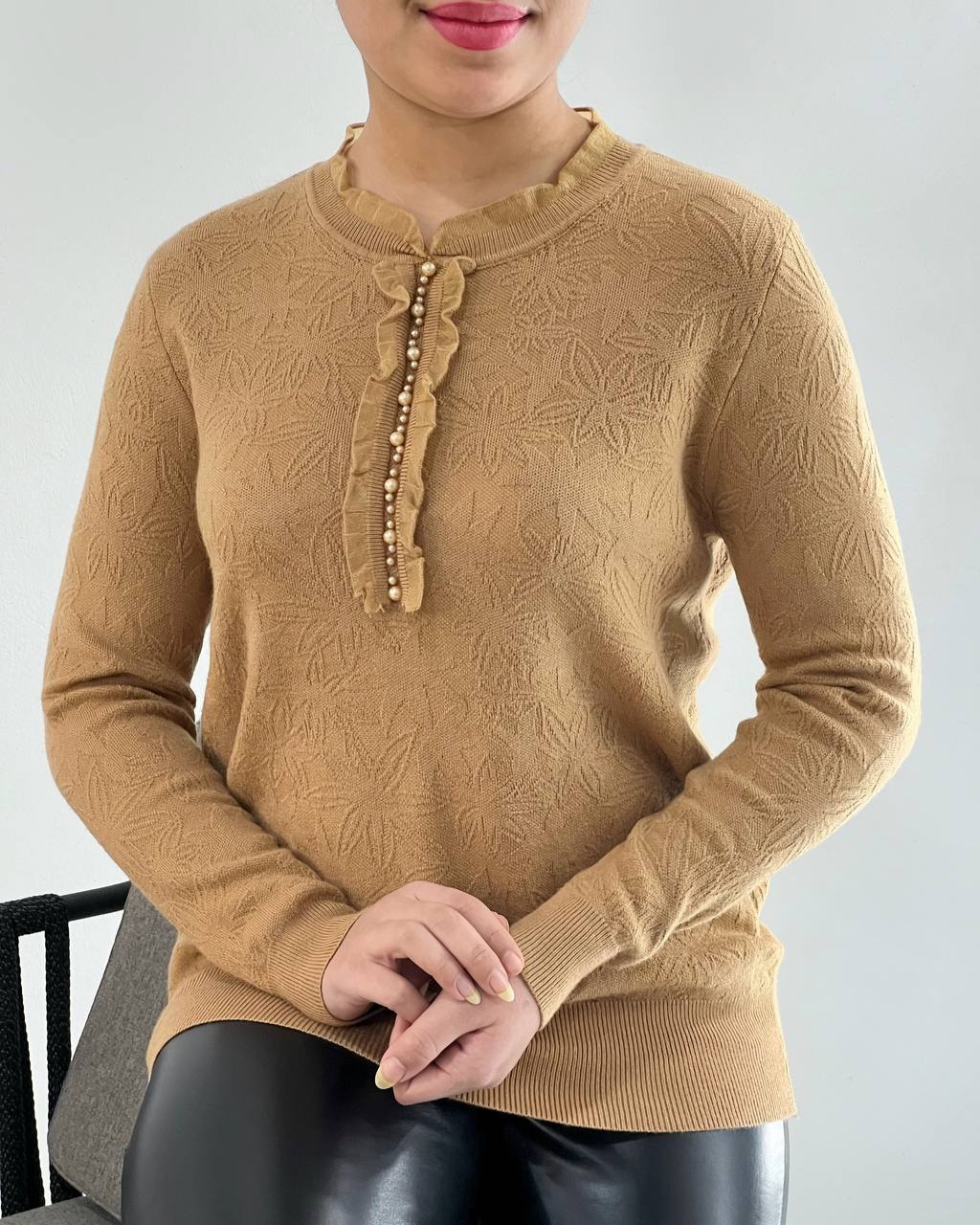 پلیور بافت مروارید 5 رنگ کد 4431