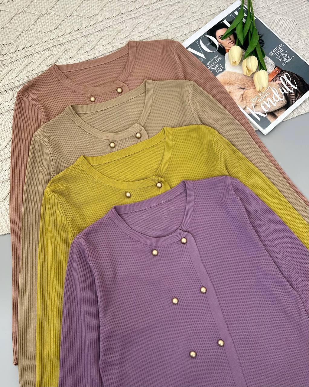 کاردیگان بافت جلو دکمه کد 4432