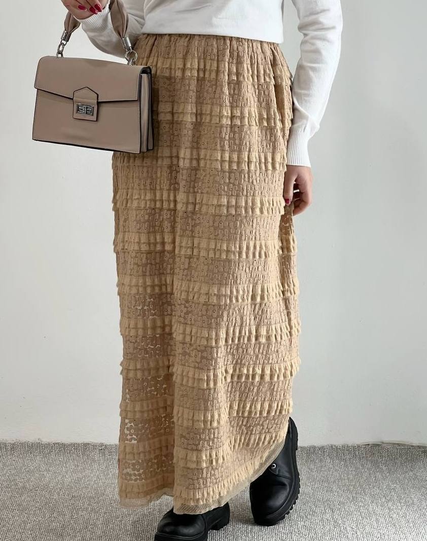 دامن دانتل خامه دوزی کد 4435