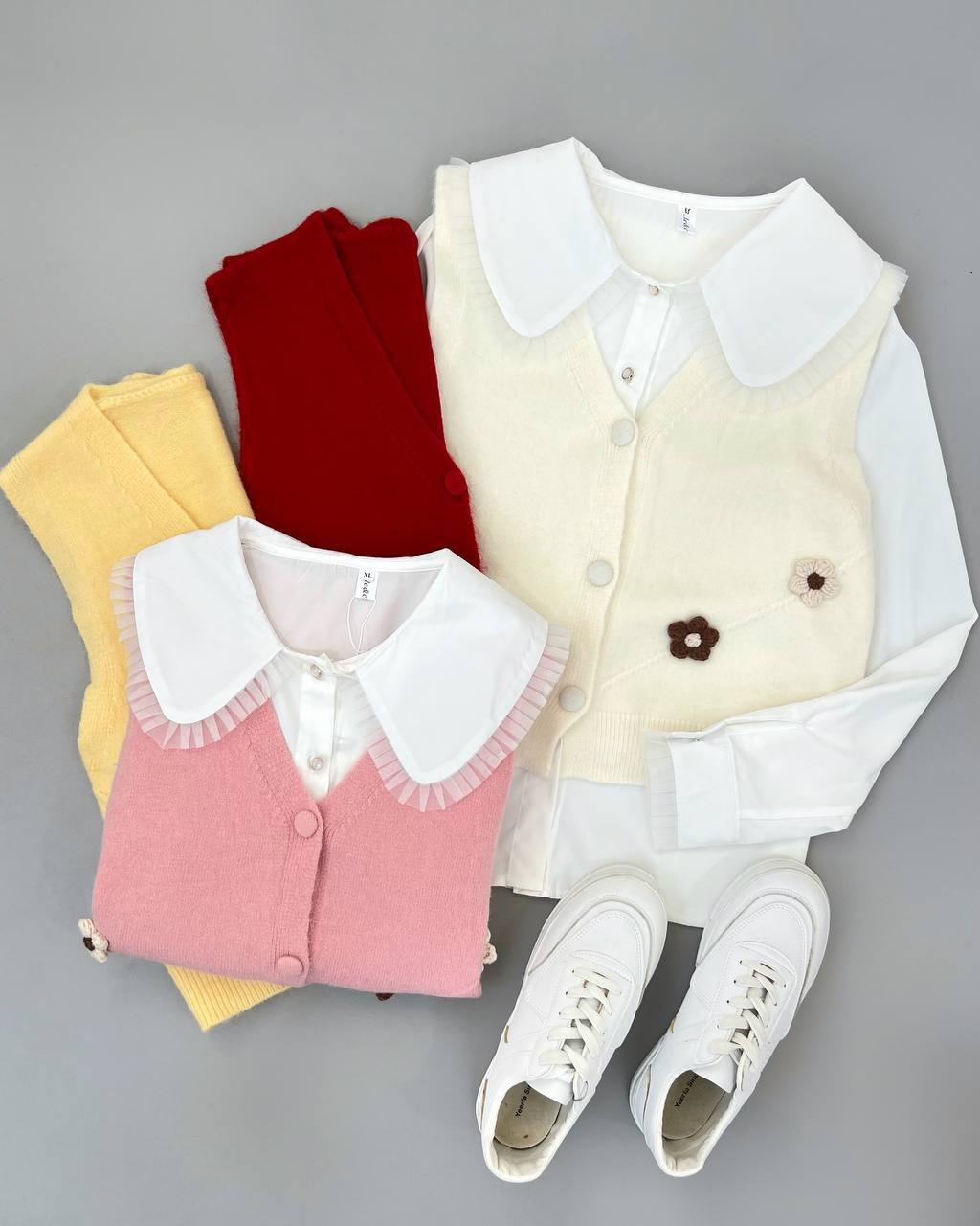 جلیقه بافت مداد رنگی کد 4437