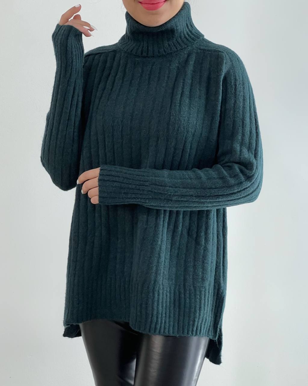 پلیور بافت یقه اسکی گرماژ بالا کد 4441