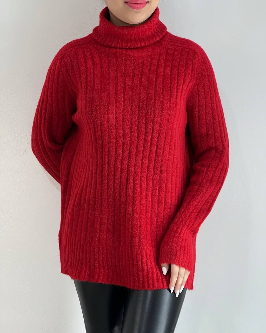 پلیور بافت یقه اسکی گرماژ بالا کد 4441