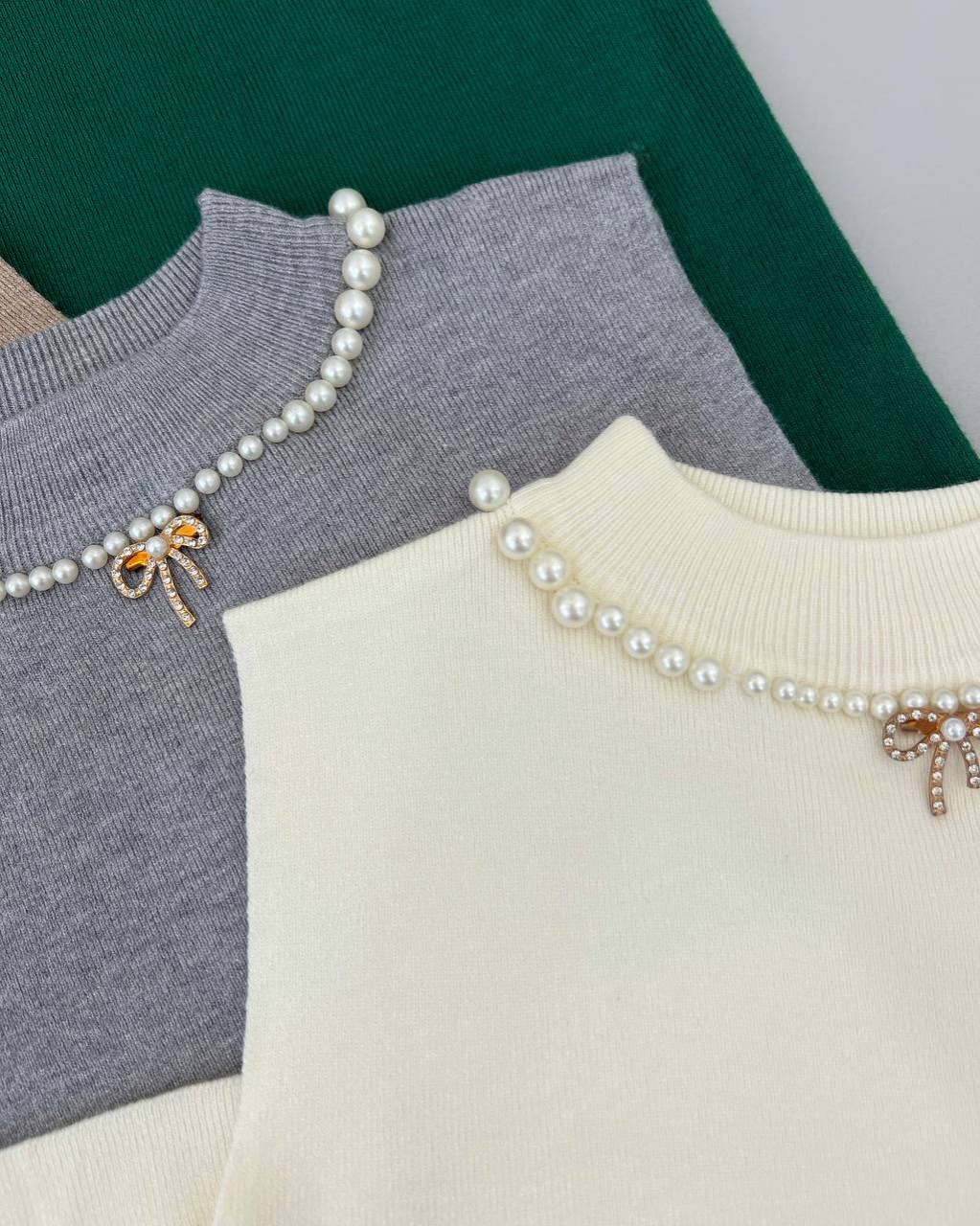 تاپ بافت یقه مرواریدی کد 4442