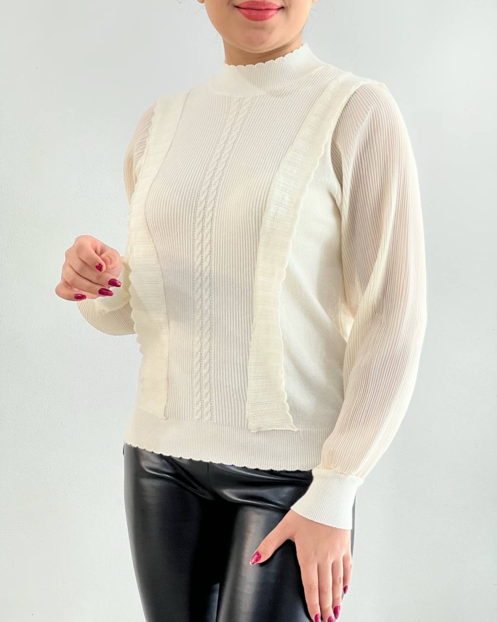 پلیور بافت آستین پلیسه گپ کد 4443