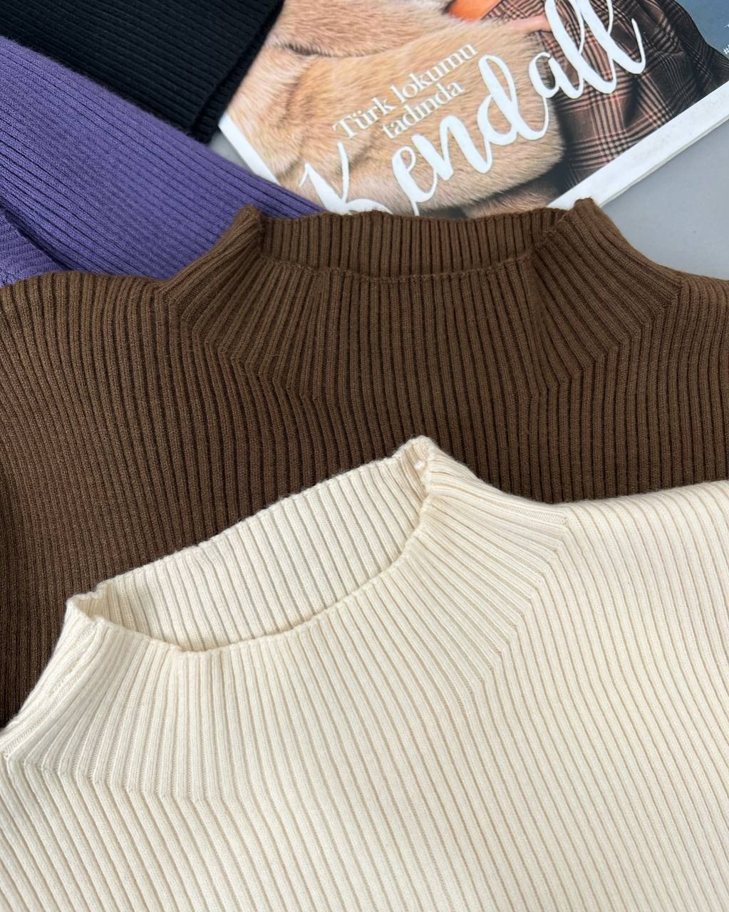 بلوز بافت گپ آستین سه ربع کد 4447