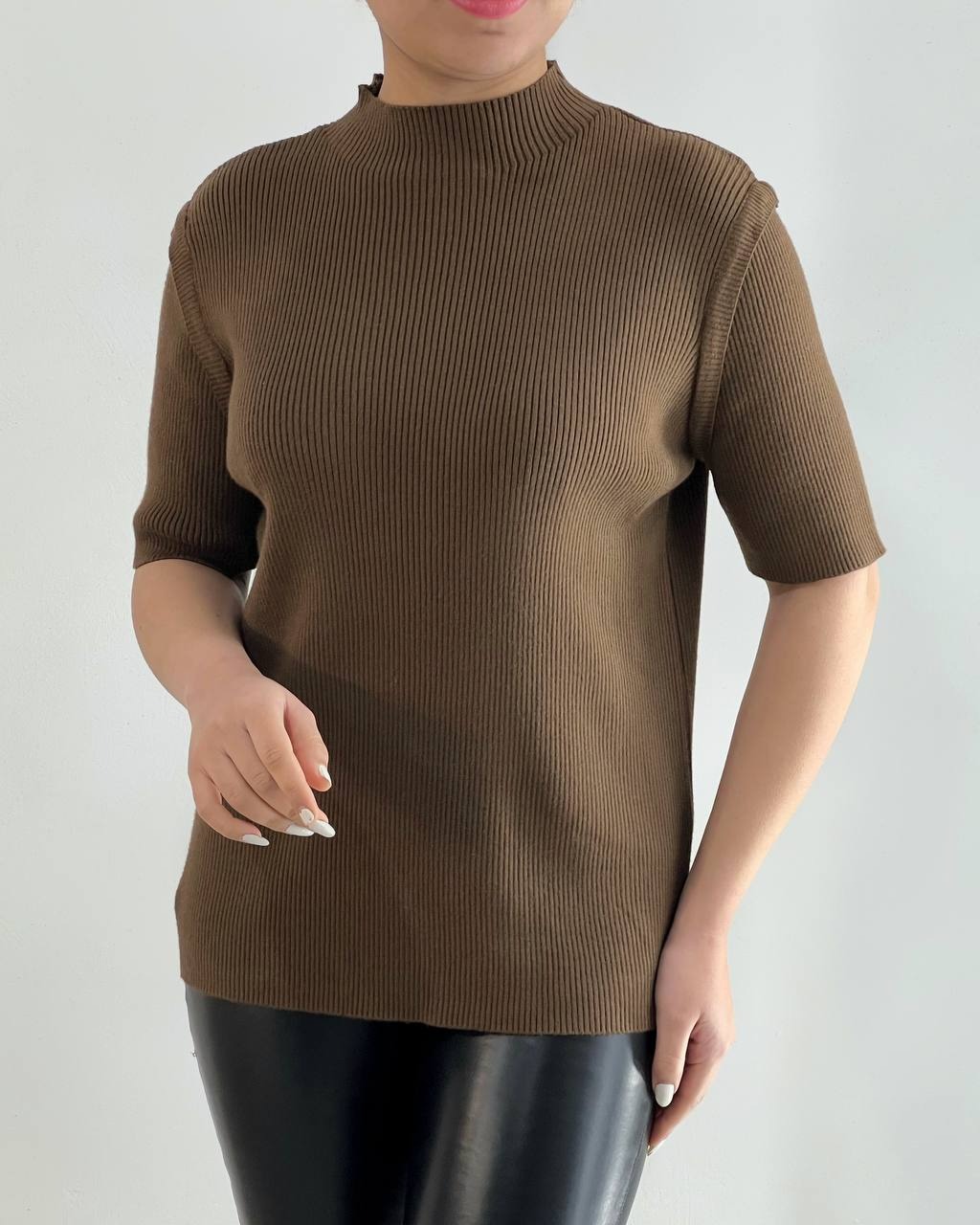 بلوز بافت گپ آستین سه ربع کد 4447