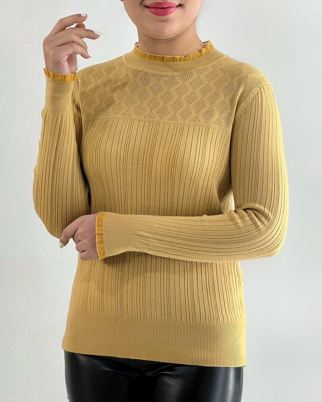 پلیور بافت یقه چین گپ کد 4448