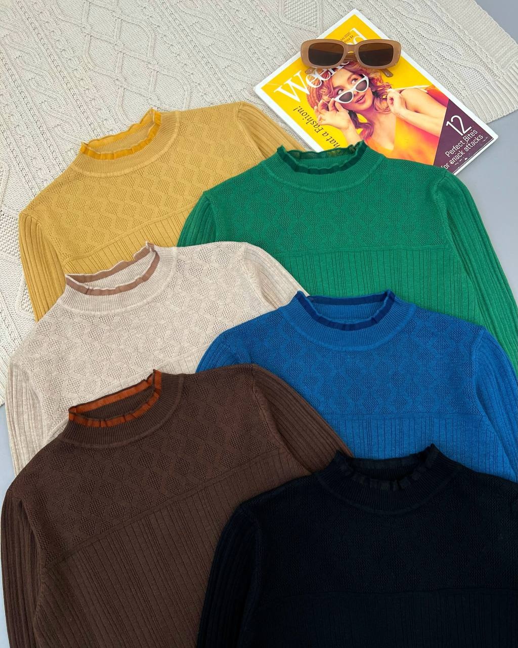 پلیور بافت یقه چین گپ کد 4448