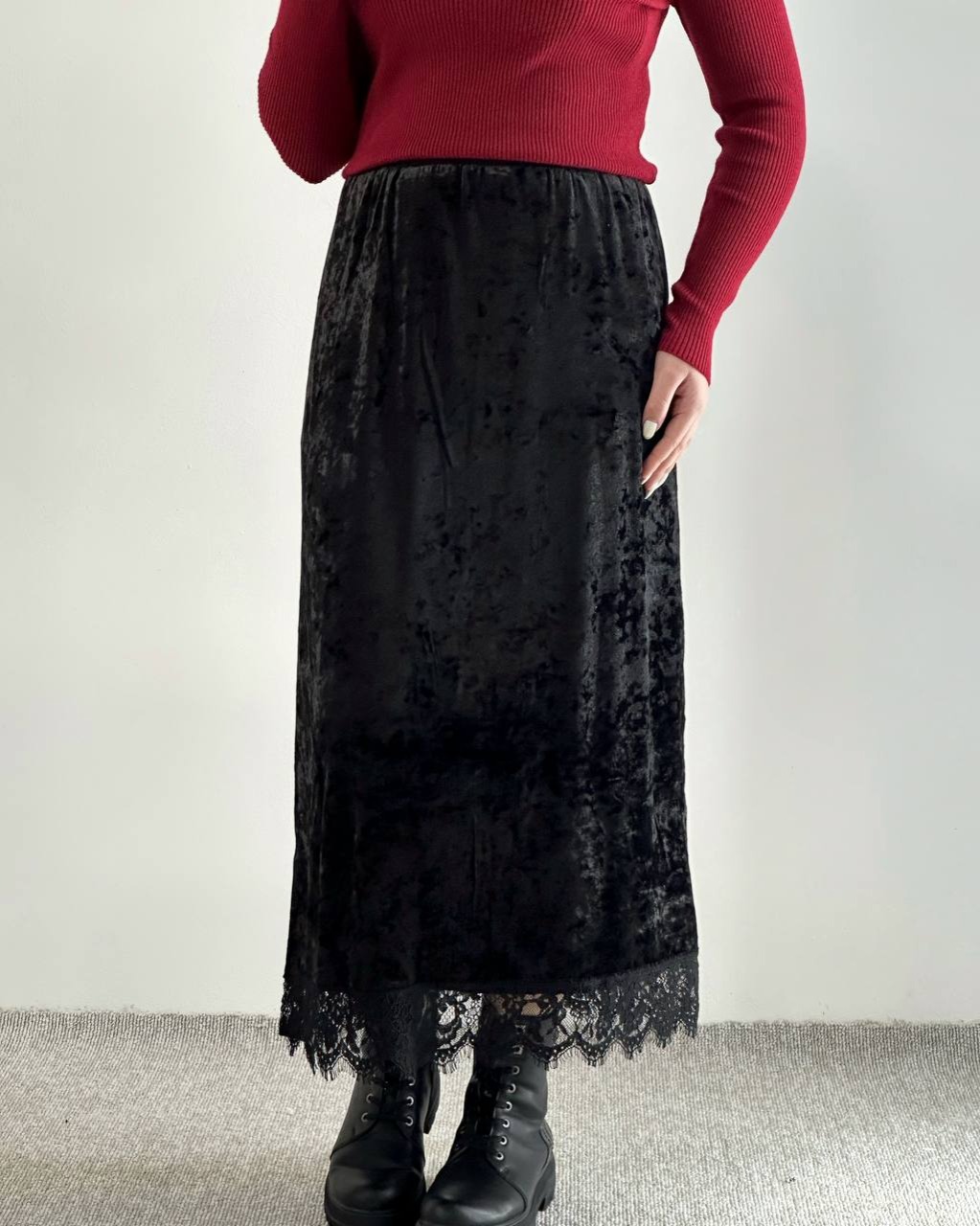 دامن مخمل آستر بافت کد 4449