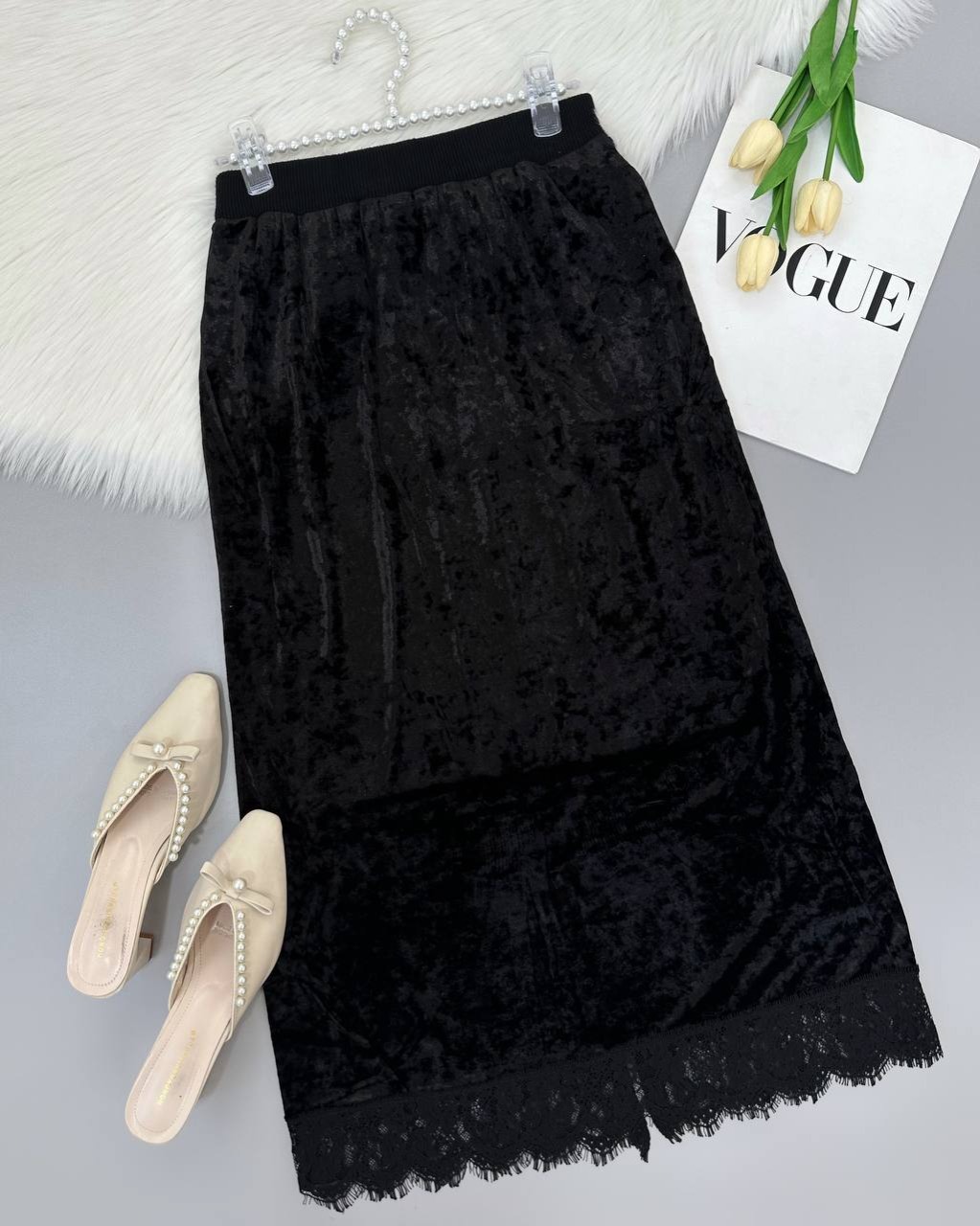 دامن مخمل آستر بافت کد 4449