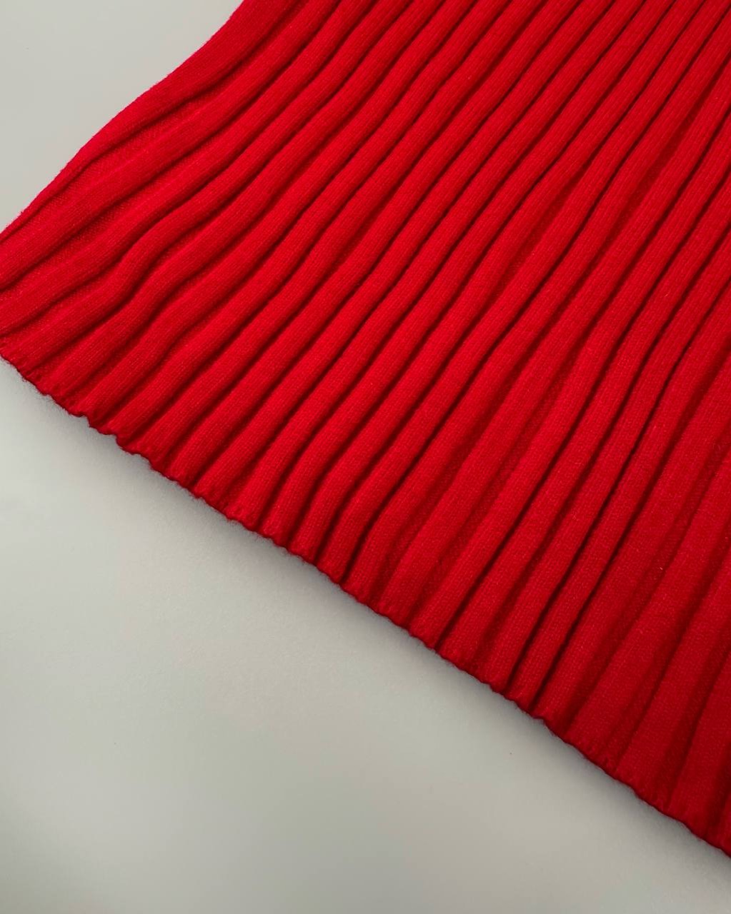 بلوز بافت آستین سه ربع قرمز کد 4450