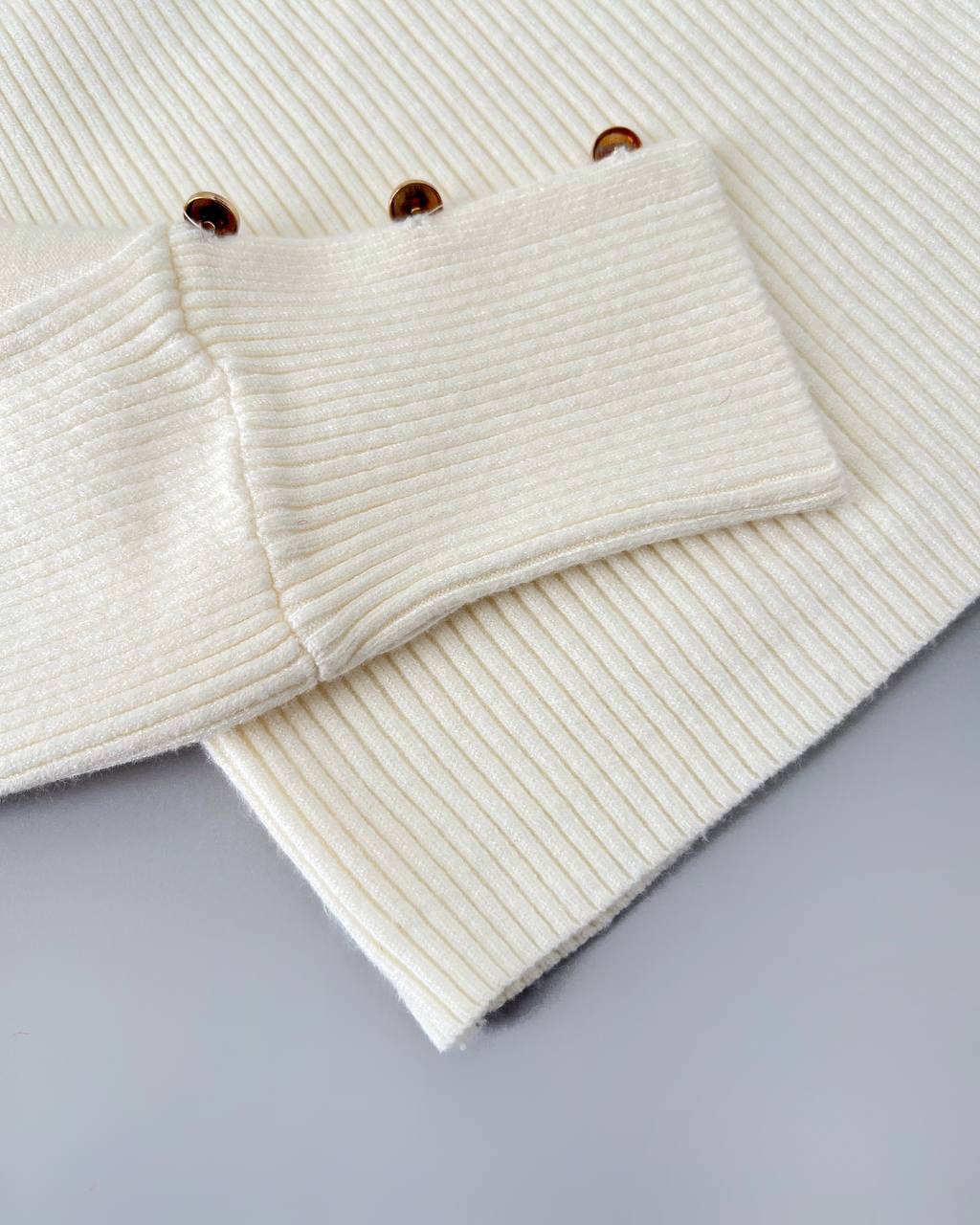 پلیور بافت استین مُچی کد 4454