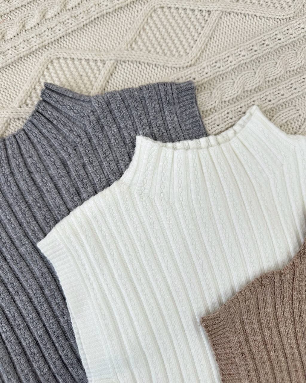 تاپ بافت یقه ایستاده کد 4459