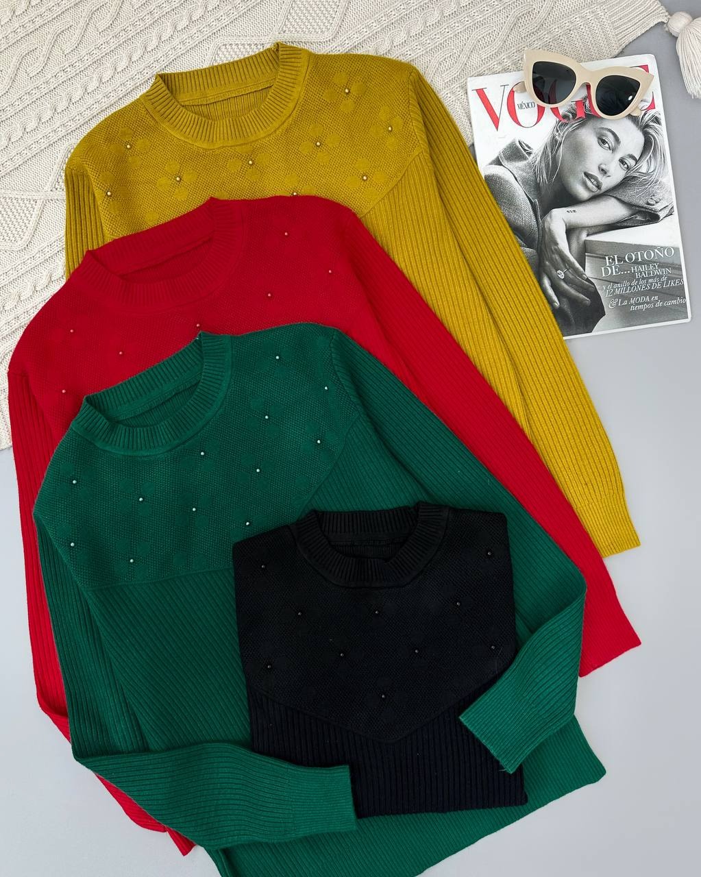 پلیور بافت مروارید کد 4461