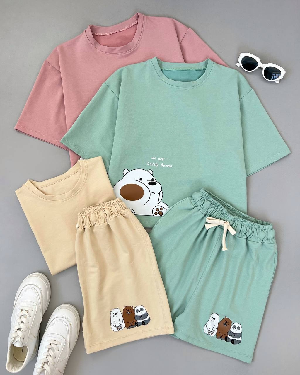 ست کراپ و شلوارک Beares کد 4465