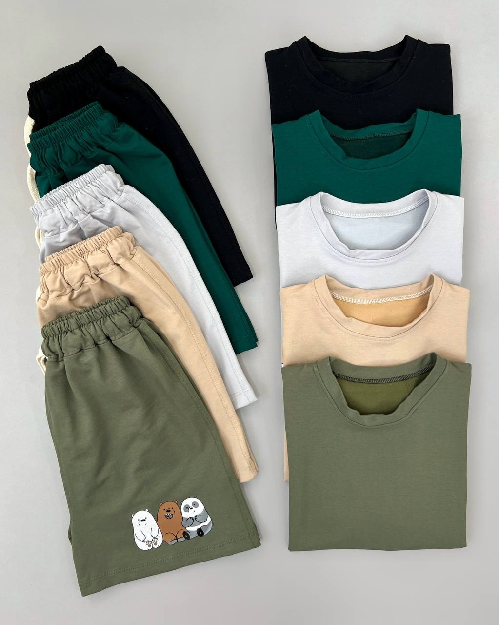 ست کراپ و شلوارک Beares کد 4465