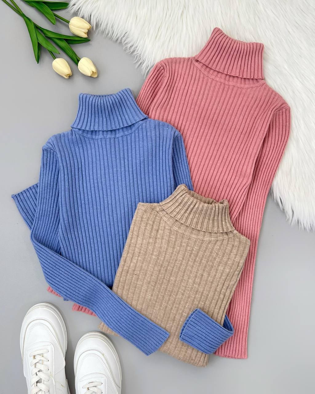 پلیور بافت یقه اسکی کد 4466