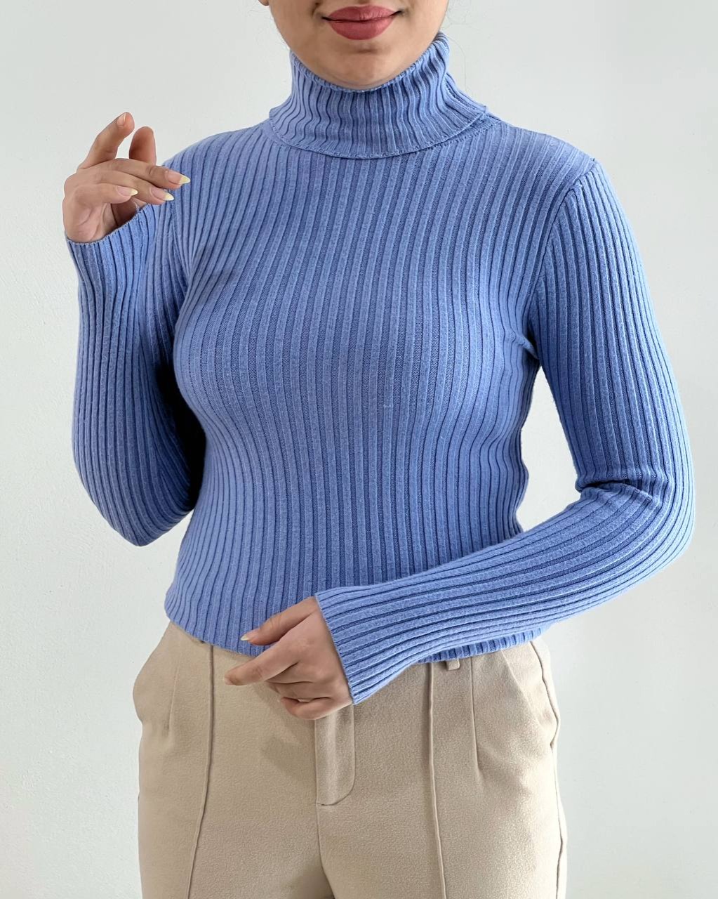 پلیور بافت یقه اسکی کد 4466