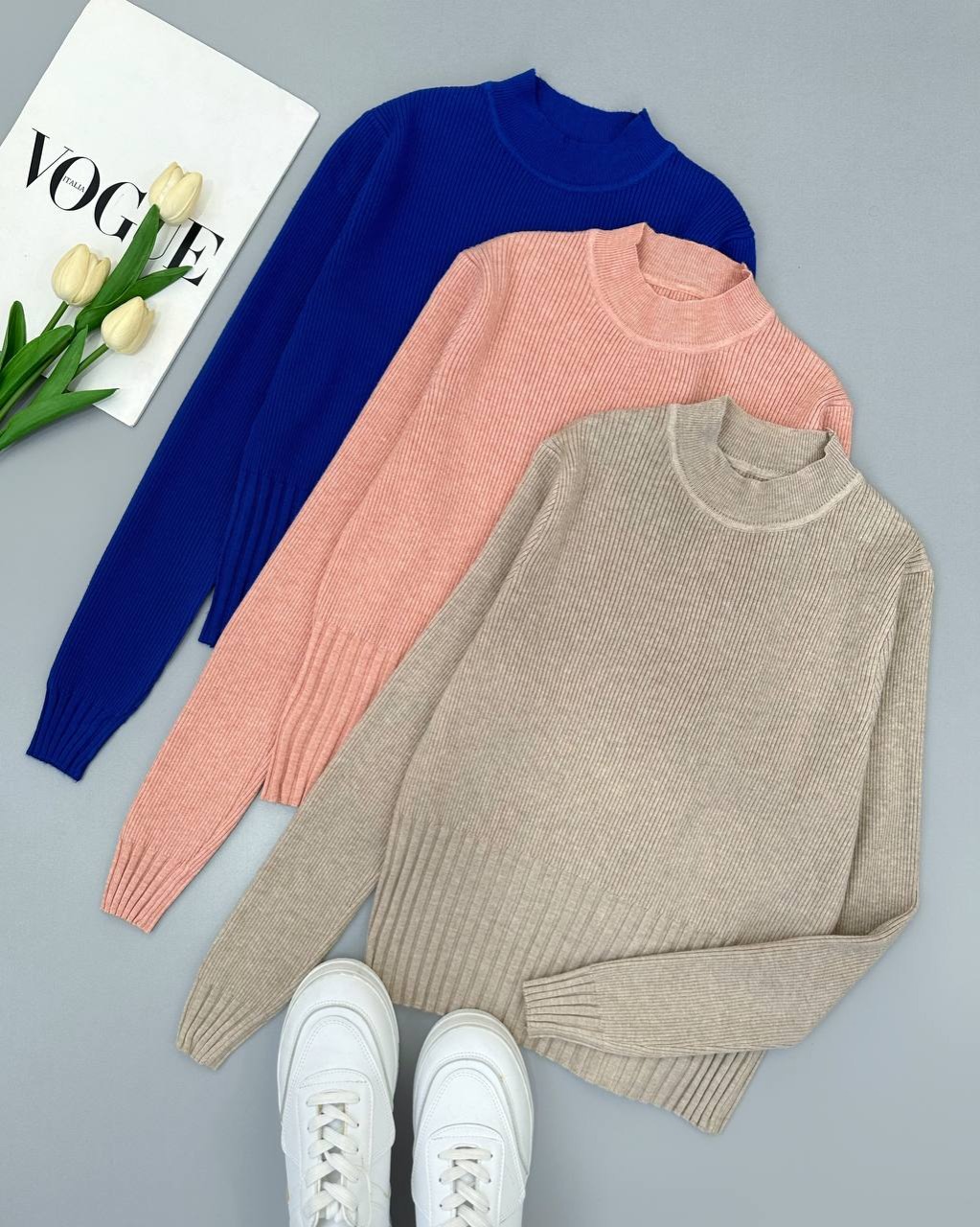 پلیور بافت 8 رنگ ساده کد 4472