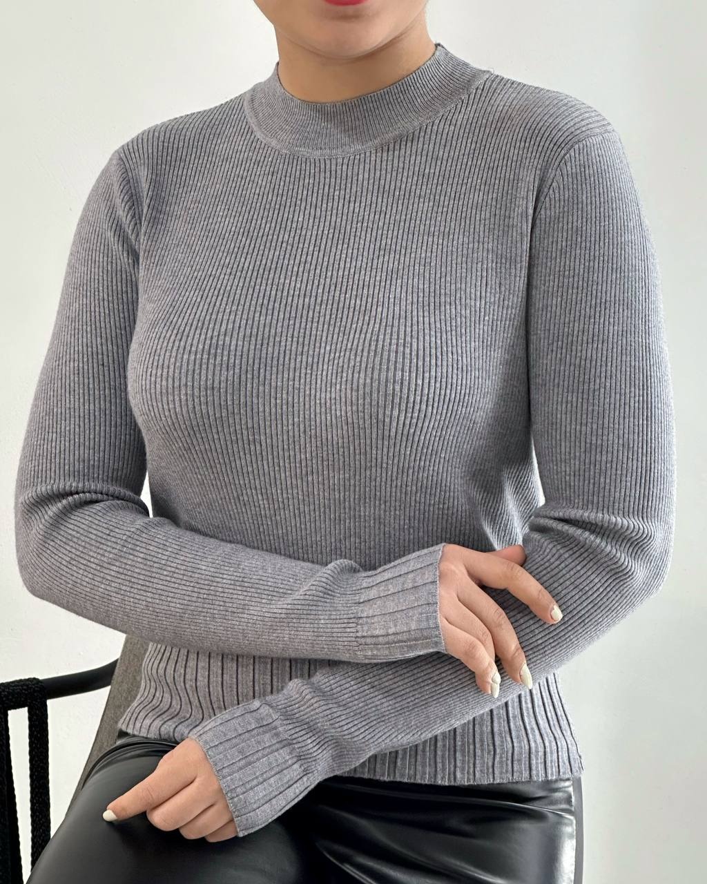 پلیور بافت 8 رنگ ساده کد 4472