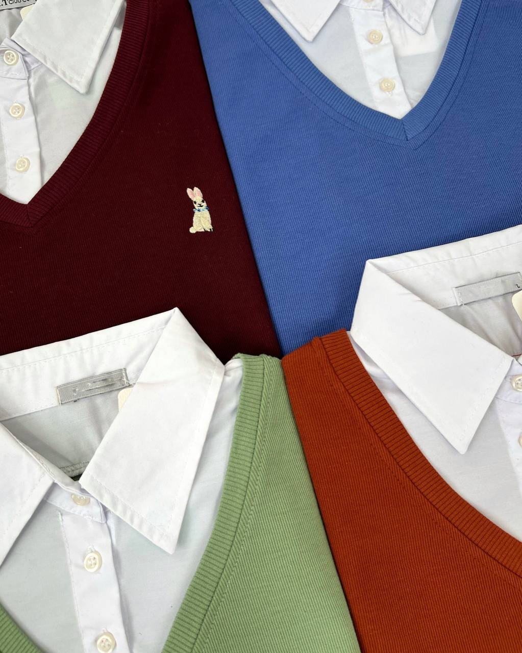 پلیور آستین بلند یقه دار کد 4477