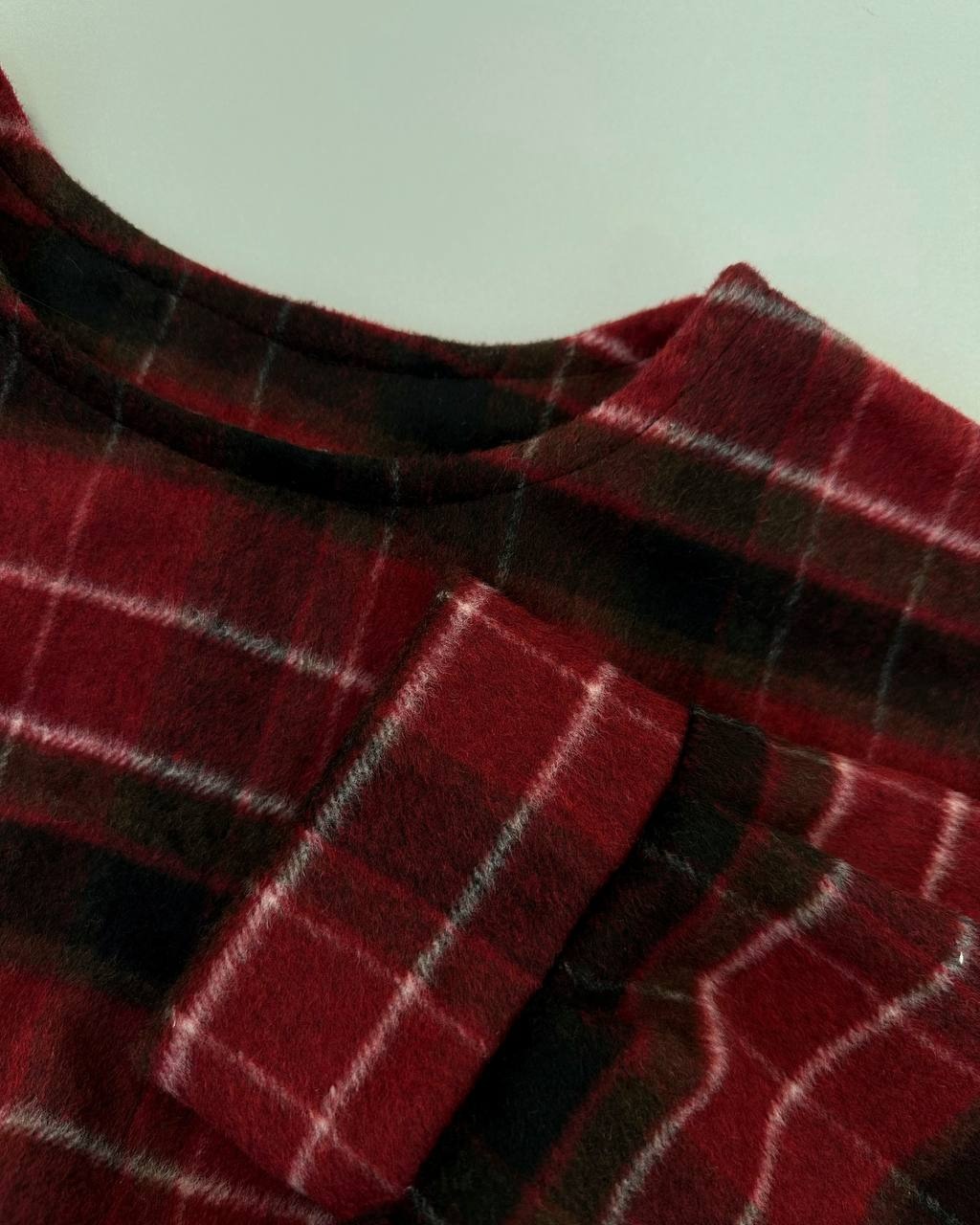 کفتان پشمی چهارخونه چری کد 4483