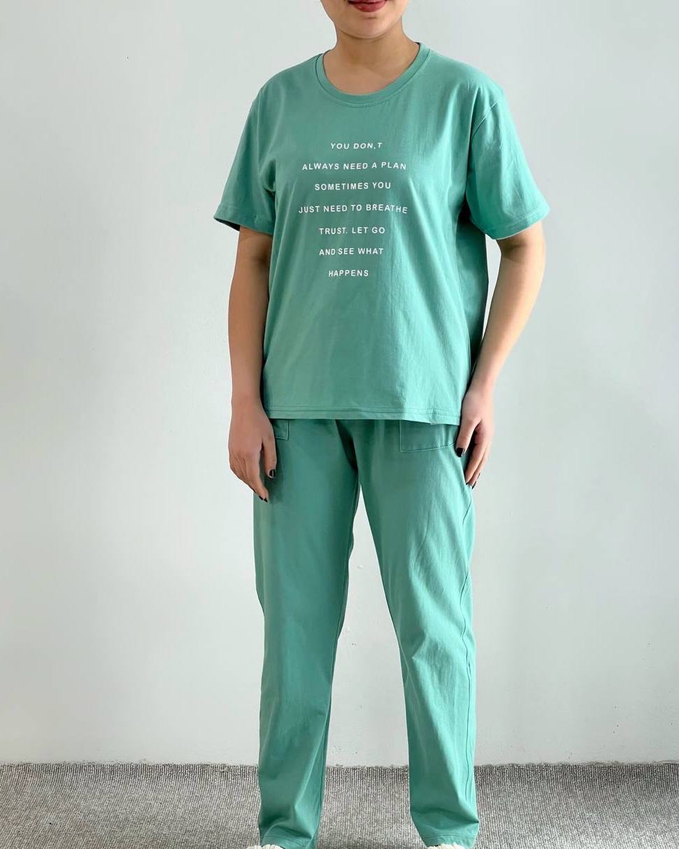 ست تیشرت و شلوار فونت کد 4484