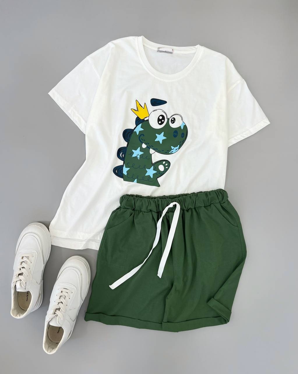 ست تیشرت و شلوارک اسب آبی کد 4485